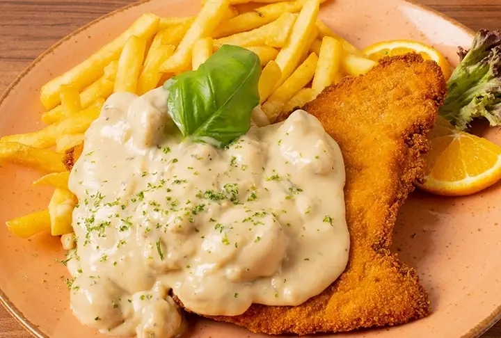 Mantar Soslu Şinitzel